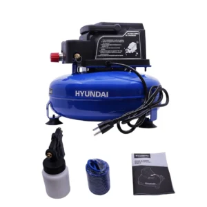 MINI COMPRESOR DE AIRE ELÉCTRICO HYUNDAI 12 LITROS 100PSI/7BAR C/MOTOR 1/3HP – HYAC15