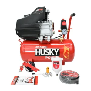 COMPRESOR DE AIRE SWEDISH HUSKY POWER 25 LITROS 2.5 HP C/MANGUERA Y PISTOLA – HKC25MP