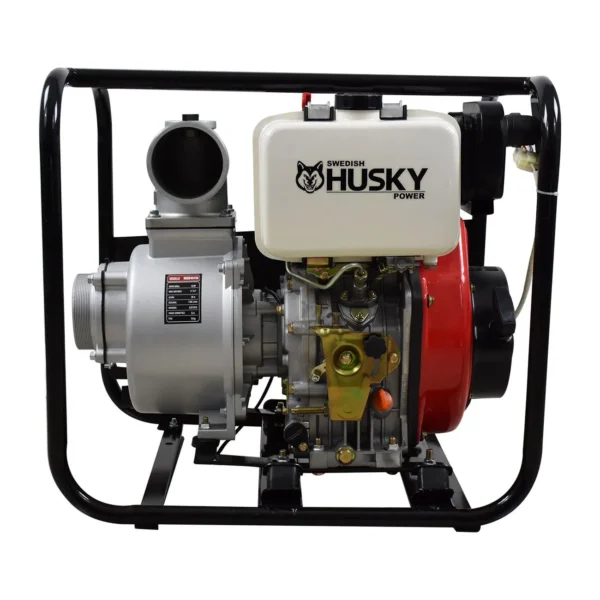 BOMBA DE AGUA AGRICOLA AUTOCEBANTE DIESEL SWEDISH HUSKY POWER 10 HP 4X4 ELÉCTRICO 4 TIEMPOS - HKBD4010A - Imagen 3