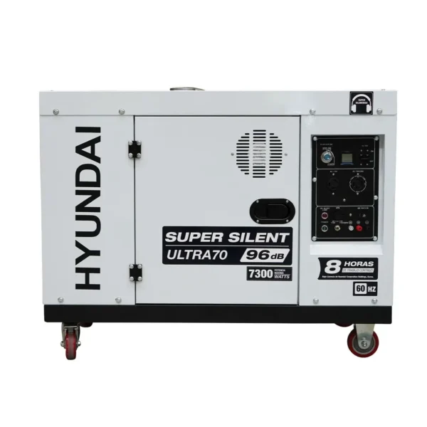 GENERADOR SILENCIOSO HYUNDAI C/MOTOR DIESEL POTENCIA MAXIMA 7.3 KW 110V/220V - ULTRA70 - Imagen 3