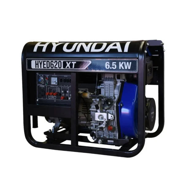 GENERADOR PROFESIONAL DIESEL 6.5 KW HYUNDAI 12 HP TRIFÁSICO - HYED620XT - Imagen 4