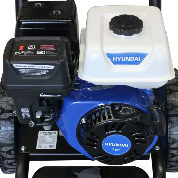 HIDROLAVADORA HYUNDAI TRIPLEX 7 HP 3200 PSI 220 BAR C/BASE ABATIBLE - HYP3350 - Imagen 7