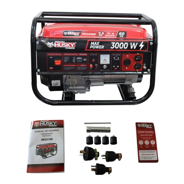 GENERADOR SWEDISH HUSKY POWER PORTATIL A GASOLINA 2.8-3 KW - HKG3100