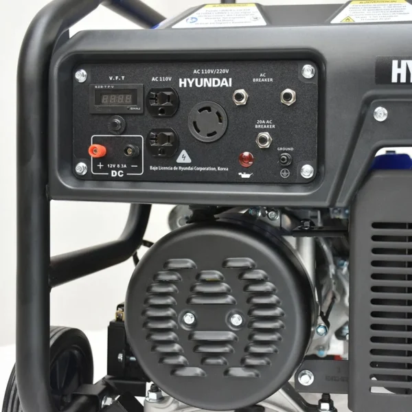 GENERADOR PROFESIONAL HYUNDAI 6000W C/MOTOR 13.1 HP 110V/220V - HYE6000 - Imagen 5