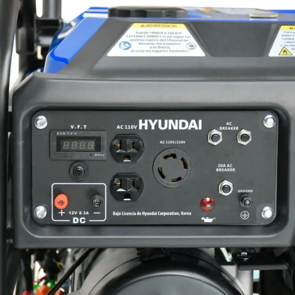 GENERADOR PROFESIONAL HYUNDAI 7250W C/MOTOR 15 HP 110V/220V - HYE7250 - Imagen 10