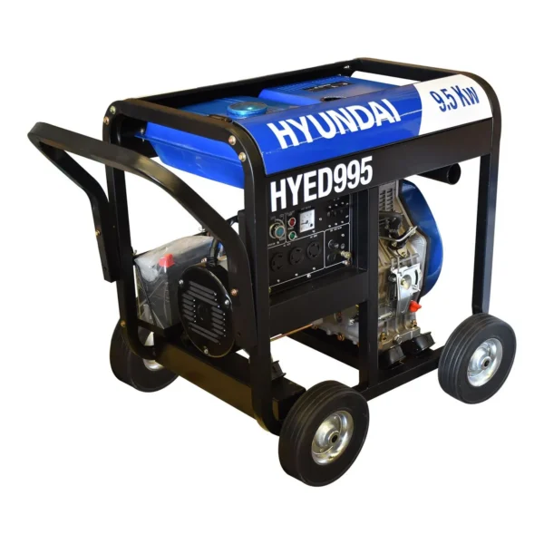 GENERADOR PROFESIONAL DIESEL TRIFÁSICO HYUNDAI 9.5 KW 18 HP - HYED995 - Imagen 3